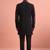 Black designer embroidered indo western set for men