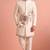 White designer embroidered indo western set for men