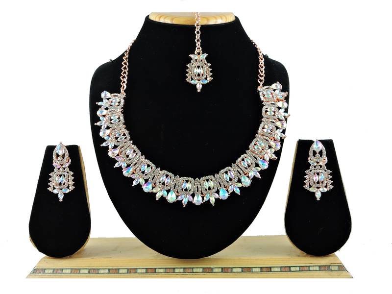 Multicolor designer premium festive wear necklace set