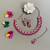 Red designer premium festive wear necklace set