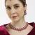 Red designer premium festive wear necklace set