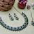 Green designer premium festive wear necklace set
