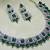 Green designer premium festive wear necklace set