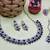Blue designer premium festive wear necklace set