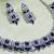 Blue designer premium festive wear necklace set