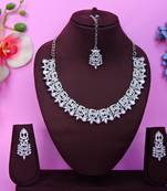 Pink designer premium festive wear necklace set