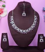 Purple designer premium festive wear necklace set