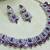 Purple designer premium festive wear necklace set