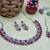 Pink designer premium festive wear necklace set