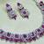 Pink designer premium festive wear necklace set