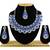 Blue designer premium festive wear necklace set