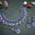 Blue designer premium festive wear necklace set