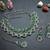 Green designer premium festive wear necklace set