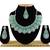 Green designer premium festive wear necklace set