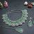 Green designer premium festive wear necklace set
