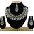 Green designer premium festive wear necklace set