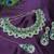 Green designer premium festive wear necklace set