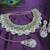 Grey designer premium festive wear necklace set