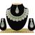 Green designer premium festive wear necklace set