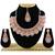 Pink designer premium festive wear necklace set