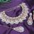 Pink designer premium festive wear necklace set