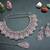 Pink designer premium festive wear necklace set