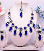 Turquoise designer premium festive wear necklace set