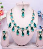 Turquoise designer premium festive wear necklace set