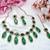 green designer premium festive wear necklace set