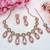 Pink designer premium festive wear necklace set