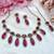 Purple designer premium festive wear necklace set