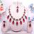 Pink designer premium festive wear necklace set