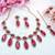 Pink designer premium festive wear necklace set