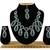 Green designer premium festive wear necklace set