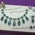 Green designer premium festive wear necklace set