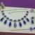 Blue designer premium festive wear necklace set