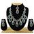 Green designer premium festive wear necklace set