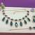 Green designer premium festive wear necklace set