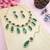 green designer premium festive wear necklace set