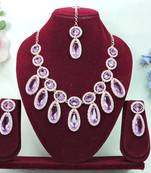 Purple designer premium festive wear necklace set