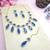blue  designer premium festive wear necklace set