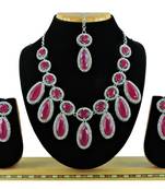 Red designer premium festive wear necklace set