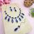 Turquoise designer premium festive wear necklace set