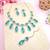 Turquoise designer premium festive wear necklace set