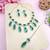 Green designer premium festive wear necklace set
