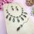 Green designer premium festive wear necklace set