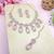 Pink designer premium festive wear necklace set