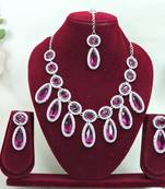 Purple designer premium festive wear necklace set