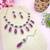 Purple designer premium festive wear necklace set