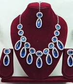 Turquoise designer premium festive wear necklace set